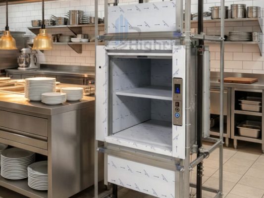 Thang máy tải đồ ăn vận hành êm