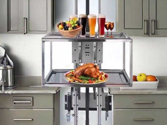 Thang máy tải thực phẩm nhỏ gọn